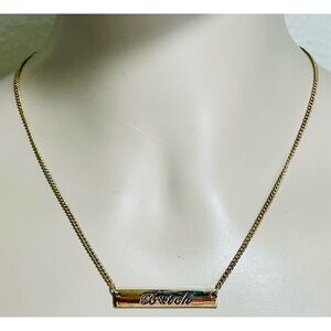 Gold B*tch Nameplate Necklace